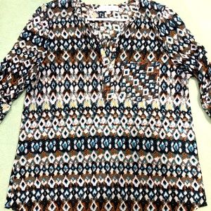 Women’s Sheer Mesh Blouse, 3/4 sleeve